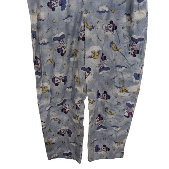 Mickey Unlimited Flannel One Piece Pajamas Size Large Blue Full Body Union Suit - Picture 4 of 10